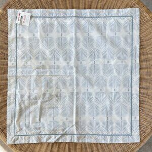 Serena & Lily Granada Percale Euro Pillow Sham (Photo Sample)-Coastal Blue/Sky